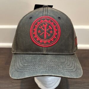 Grunt Style Red Blood Blue Collar canvas & PU leather snapback embroidered logo